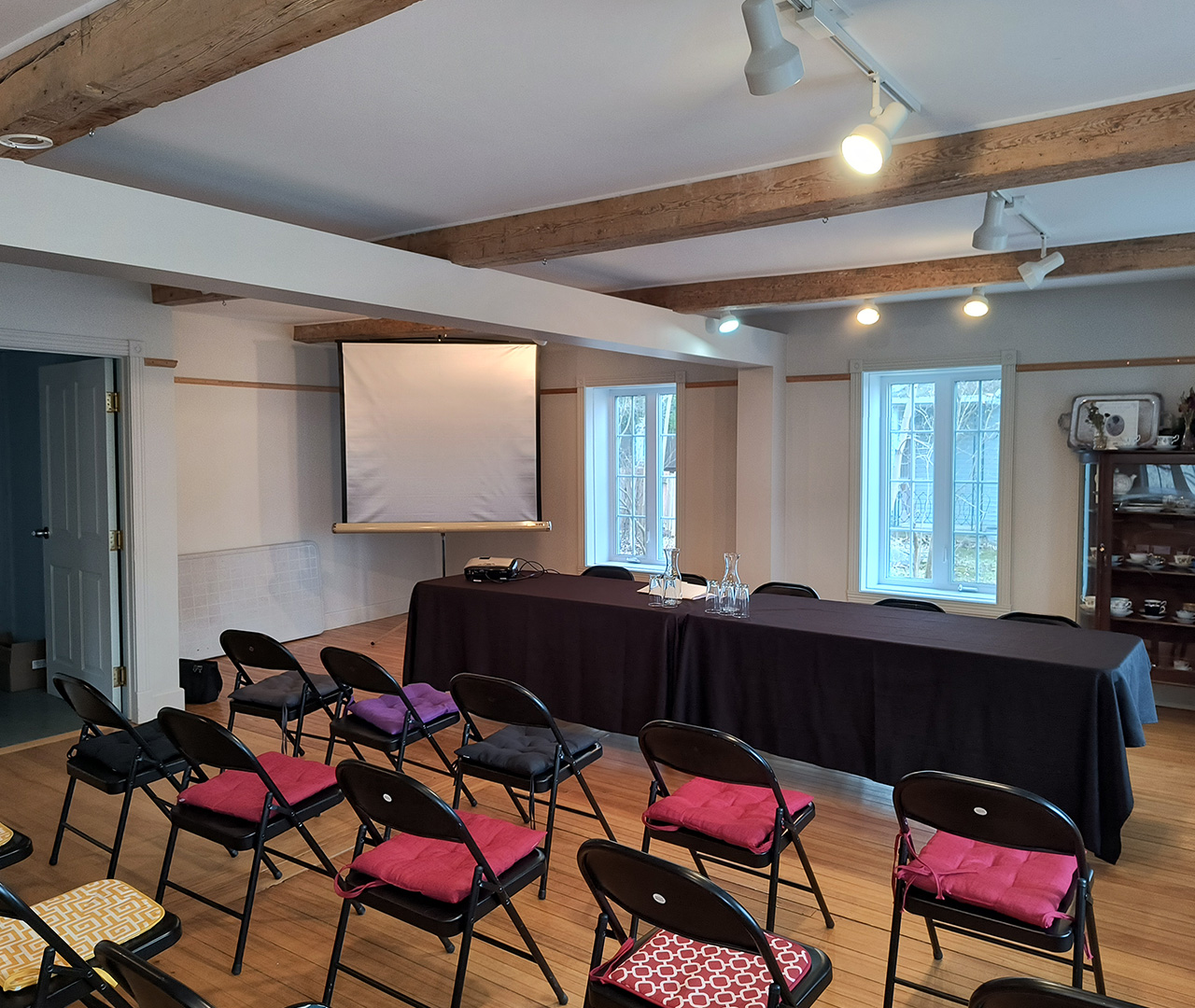 Salle de la Maison Fleury installée pour un événement